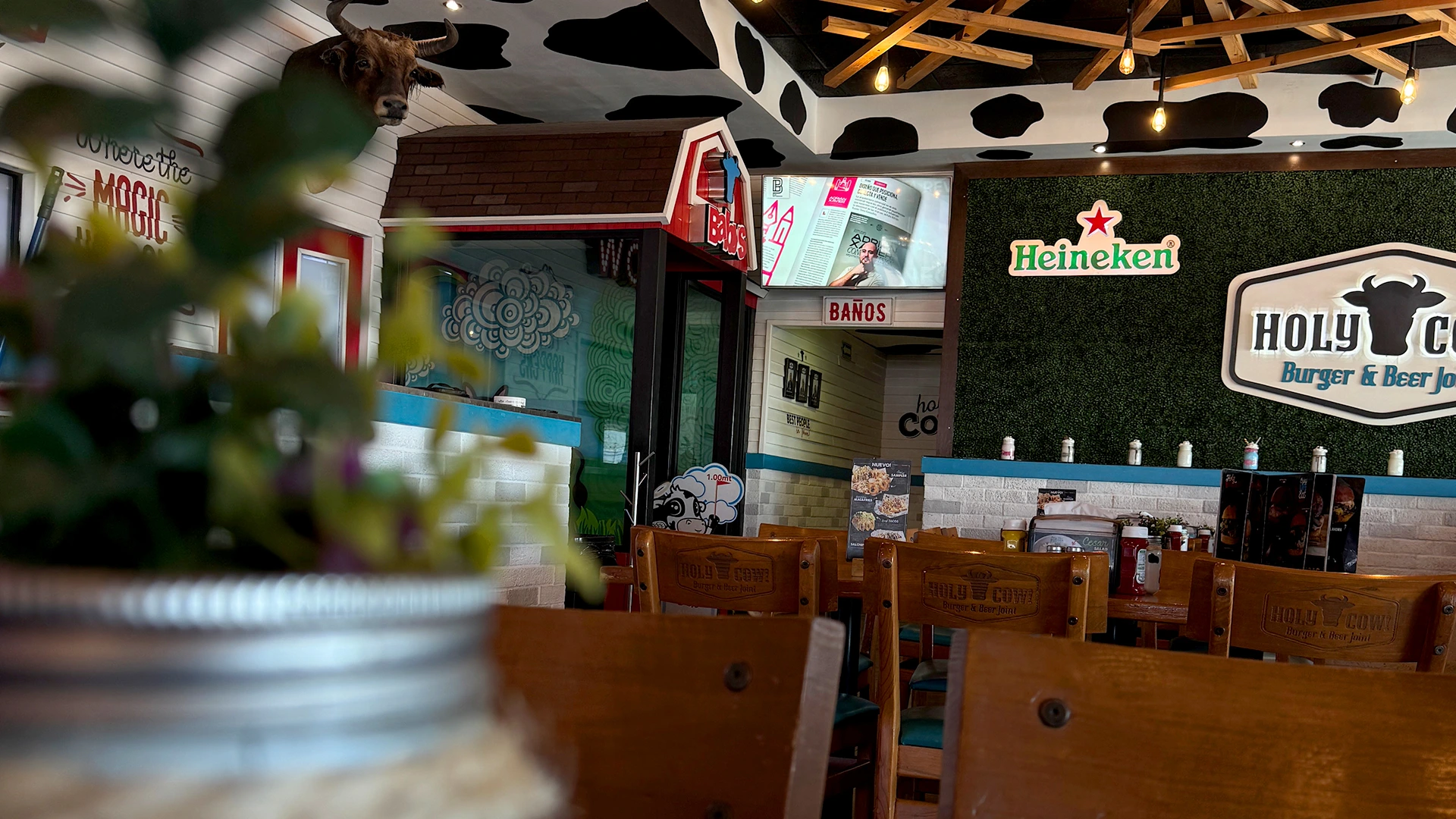 Zona lounge con contenido